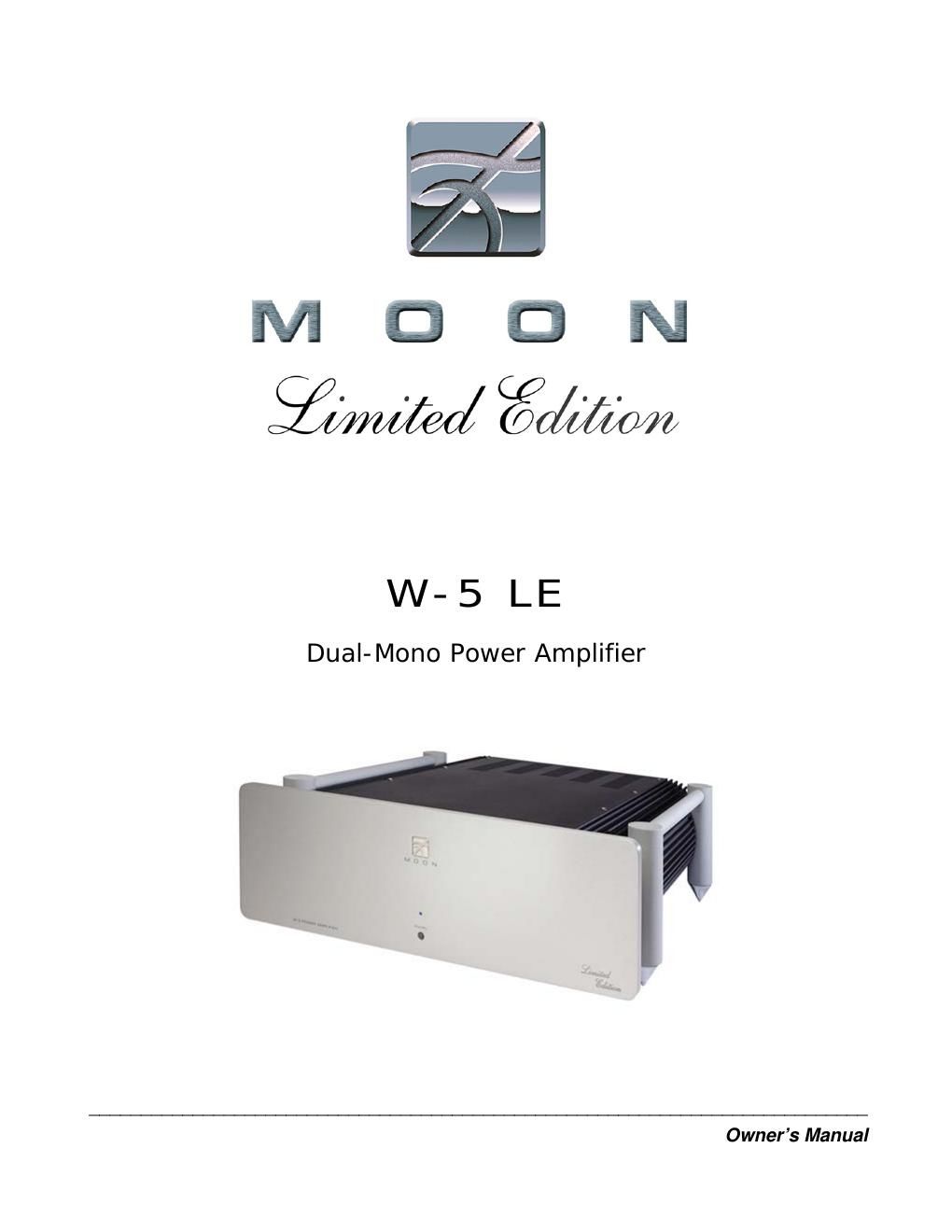 moon w 5 le owners manual