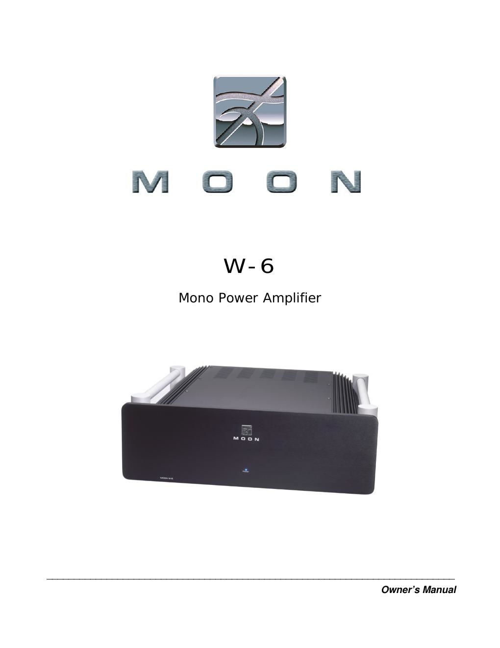 moon w 6 owners manual