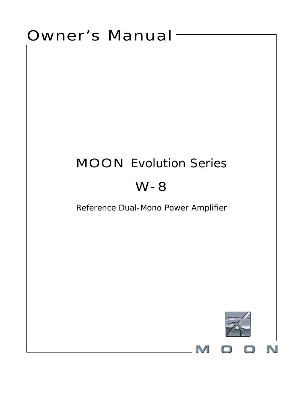 moon w 8 owners manual