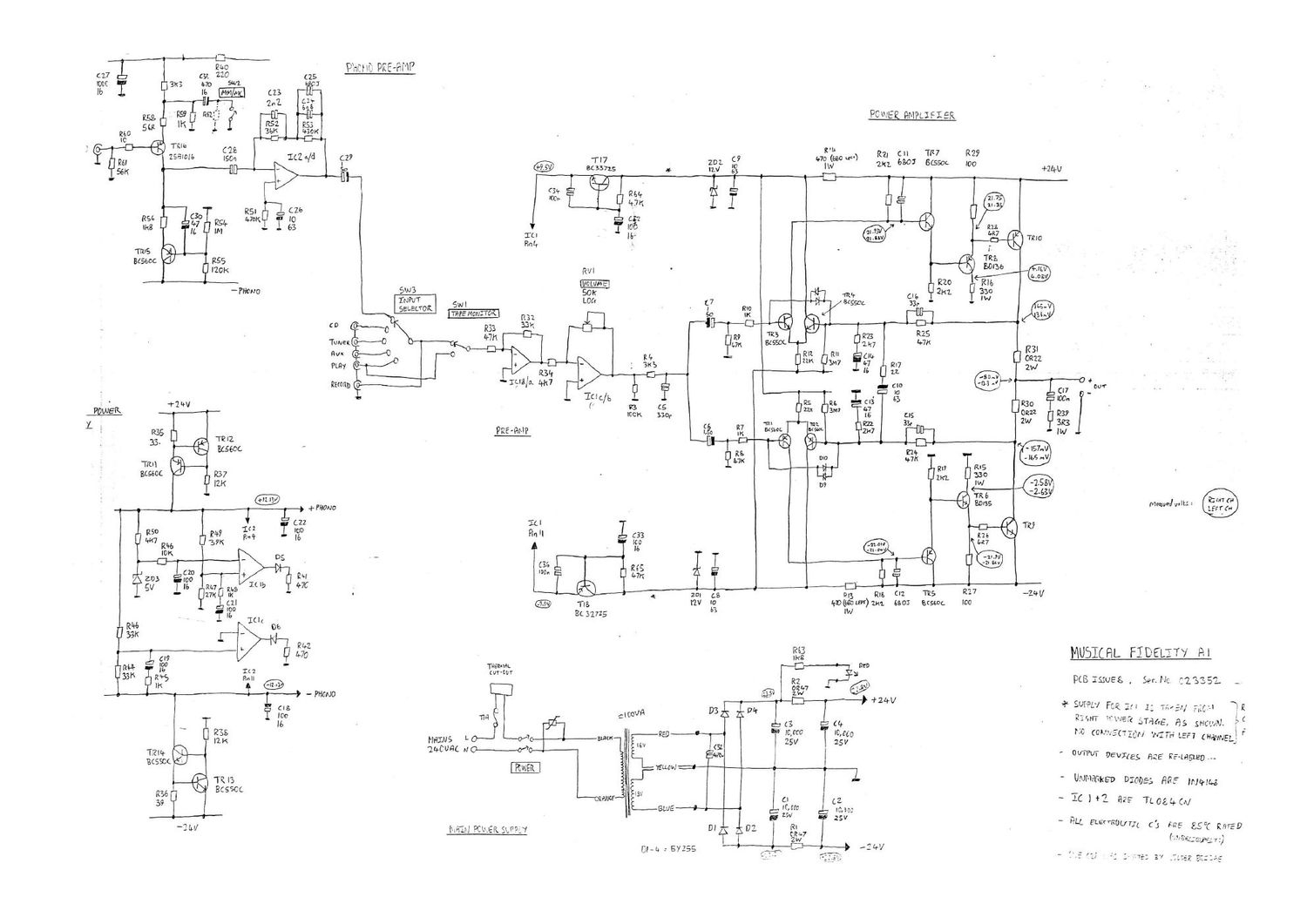 musical fidelity a 1 integrated schematic
