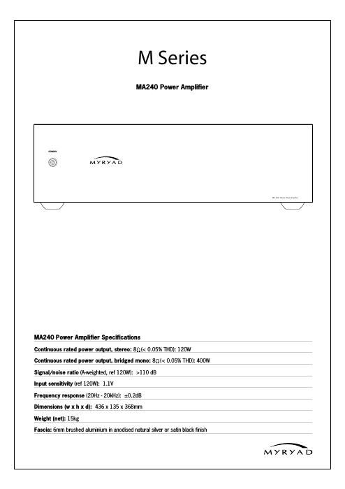 myryad ma 240 brochure