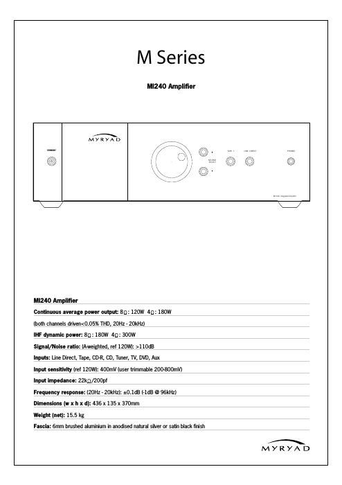 myryad mi 240 brochure
