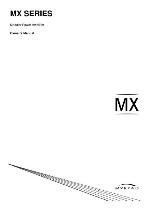 myryad mxa owners manual