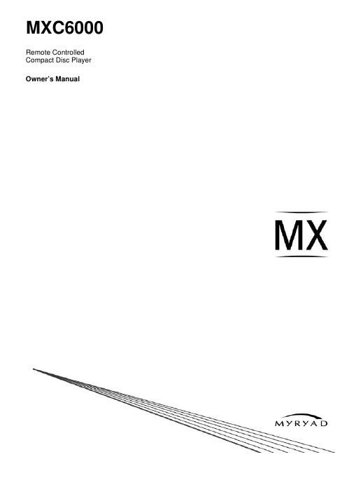 myryad mxc 6000 owners manual