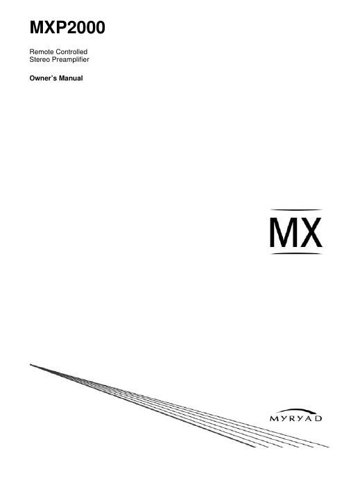 myryad mxp 2000 owners manual
