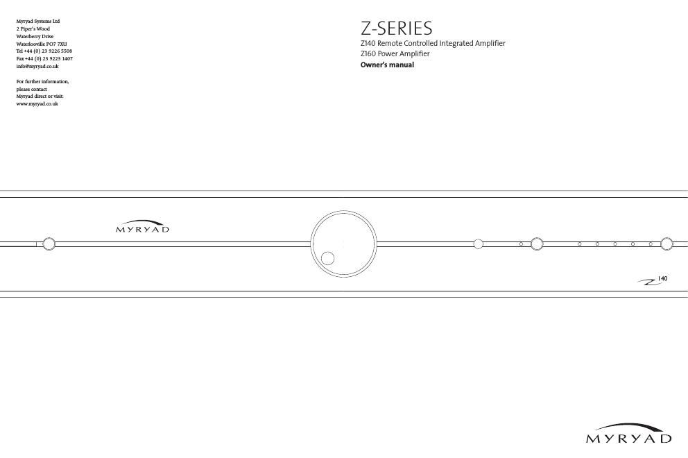 myryad z 140 owners manual