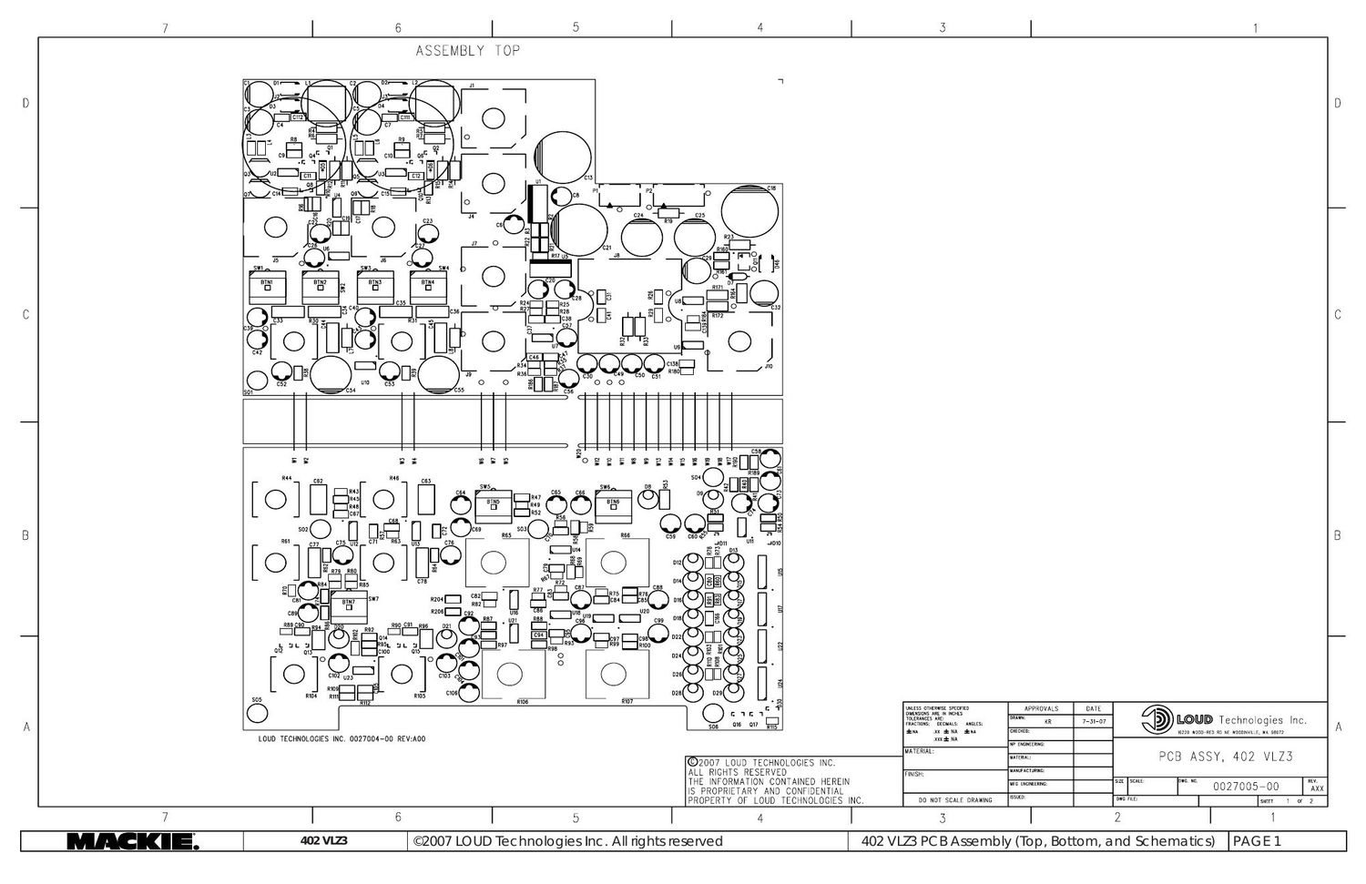 Mackie 402 VLZ3 Service Manual