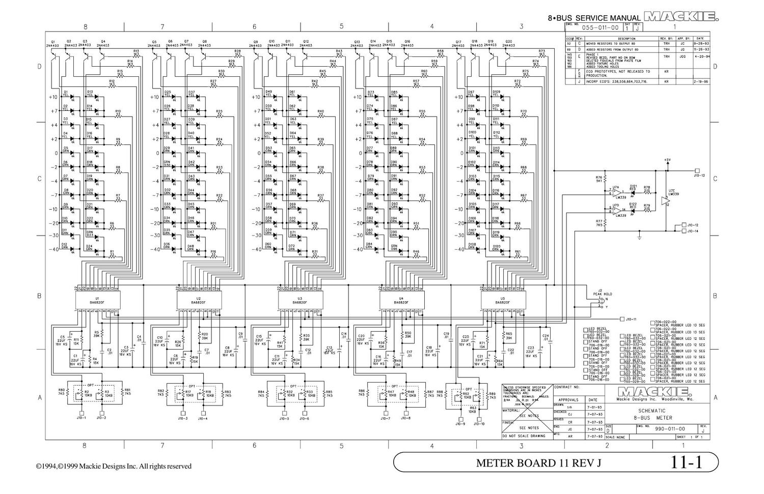 Mackie 8bus Meter Board Schematic