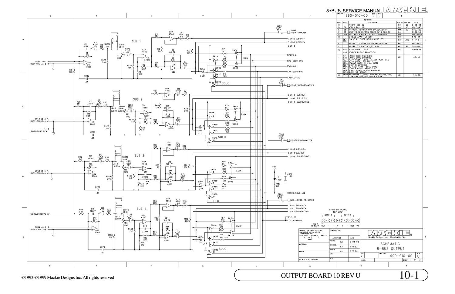 Mackie 8bus Output Vol 1 Schematics