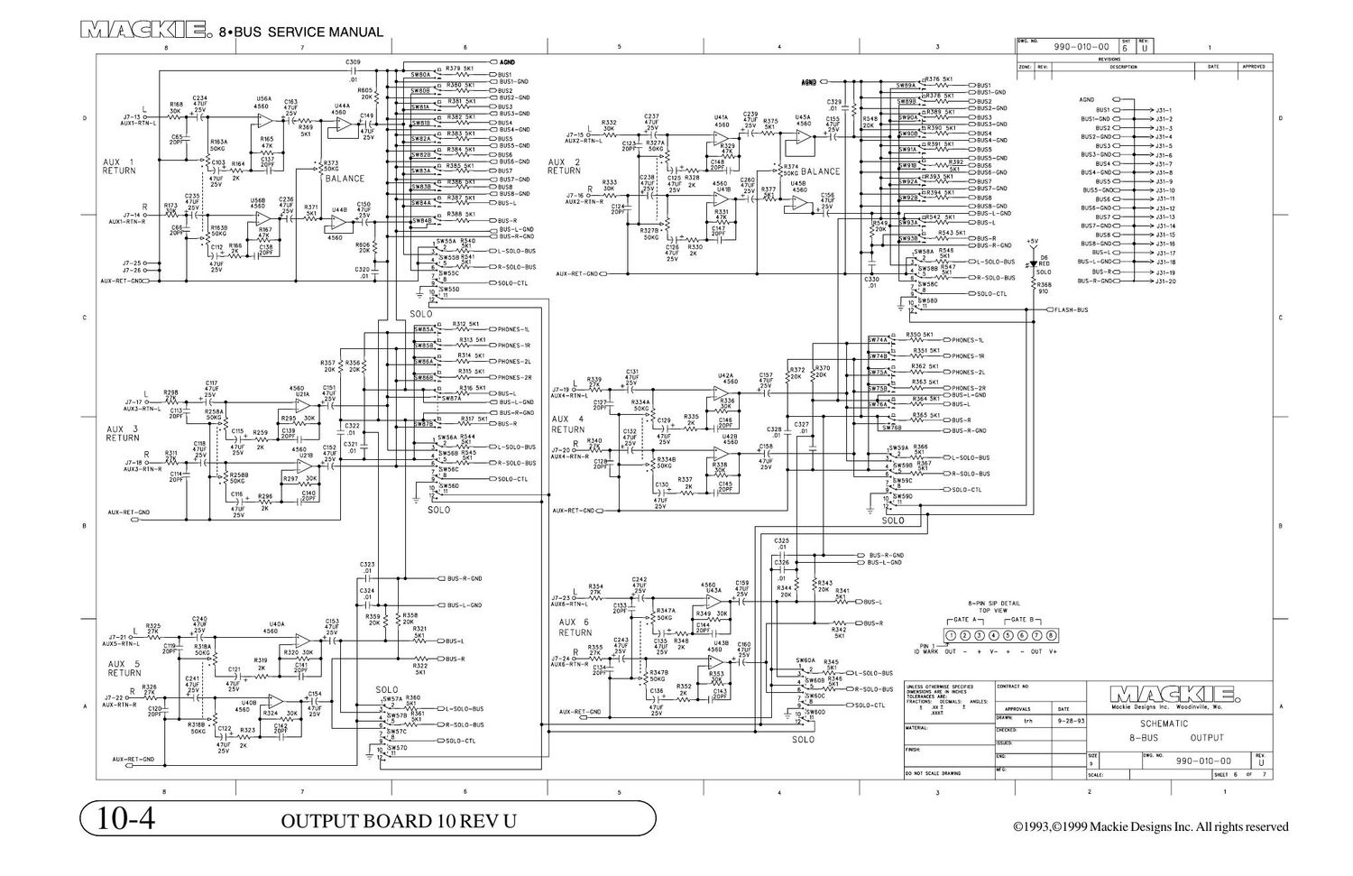 Mackie 8bus Output Vol 2 Schematics