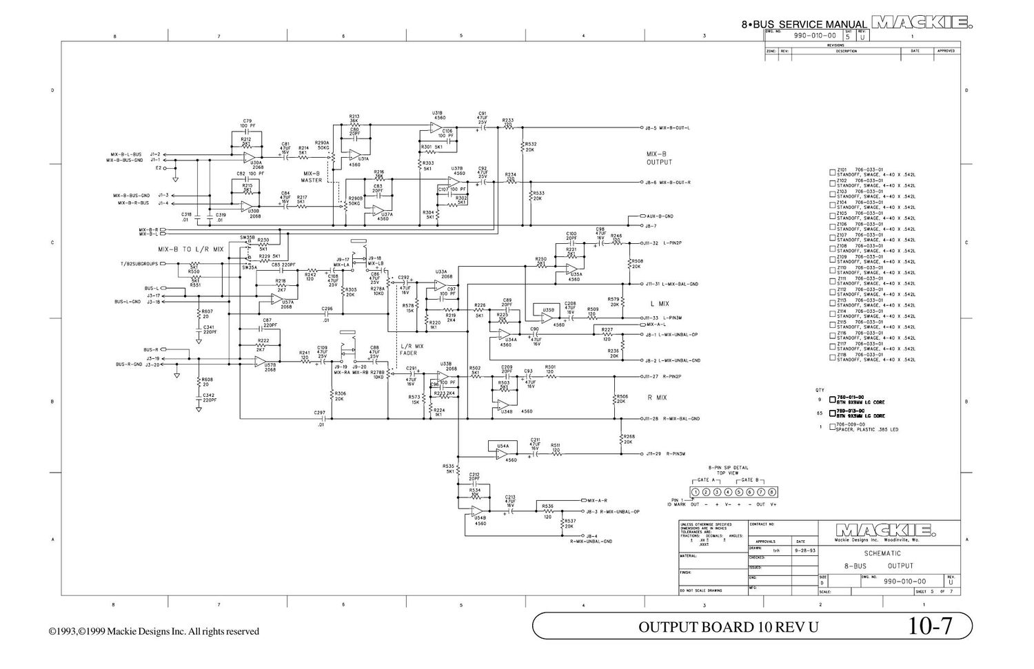 Mackie 8bus Output Vol 3 Schematics