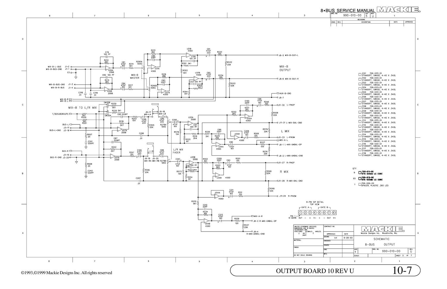 Mackie 8bus Output Vol 3 Schematics