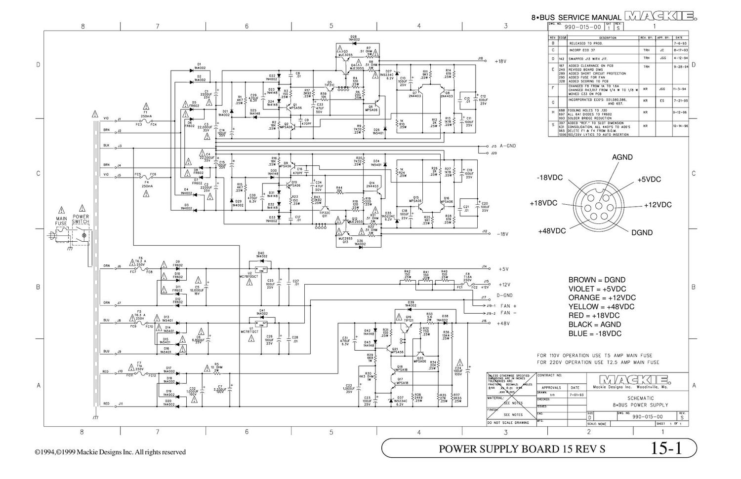 Mackie 8bus Power Supply Schematic