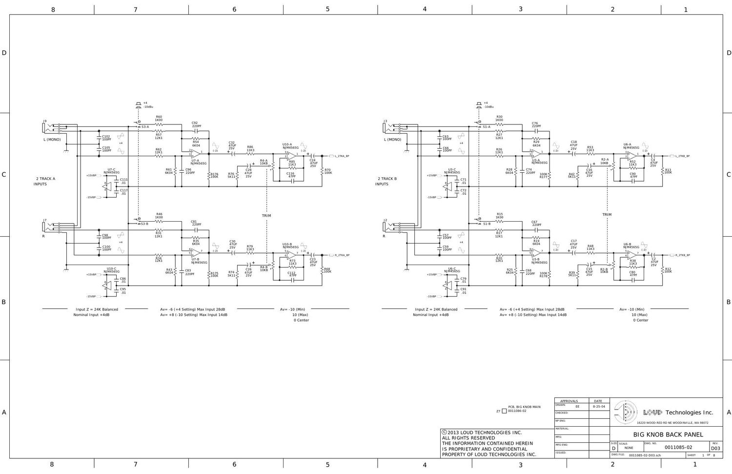 Mackie Big Knob Main Schematics