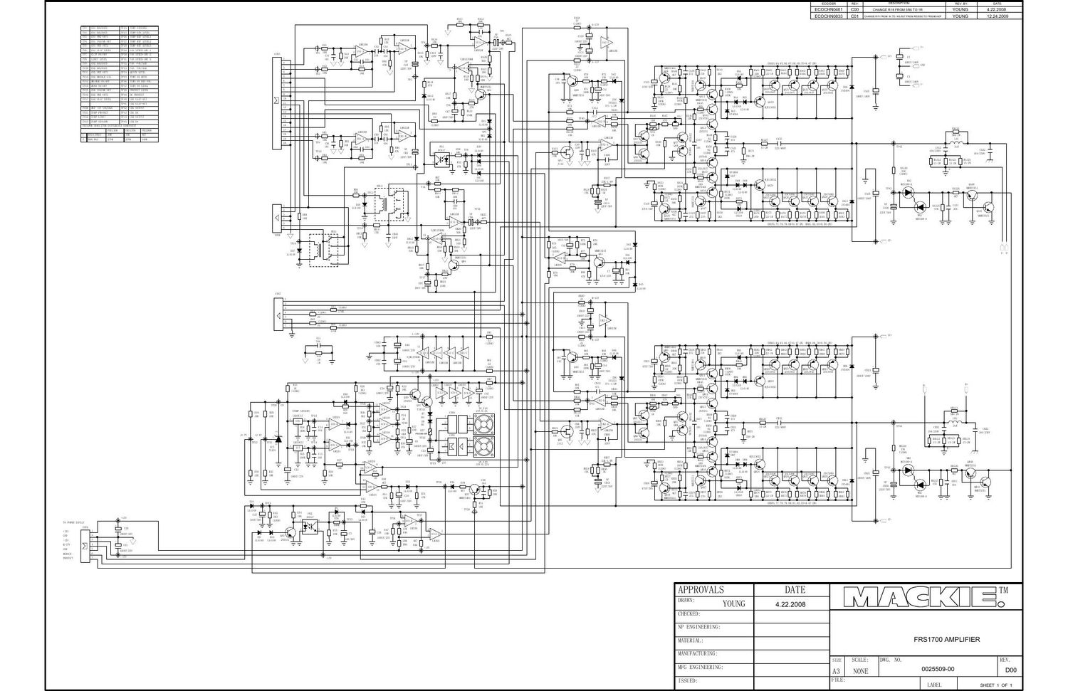 Mackie FRS1700 Main Schematic