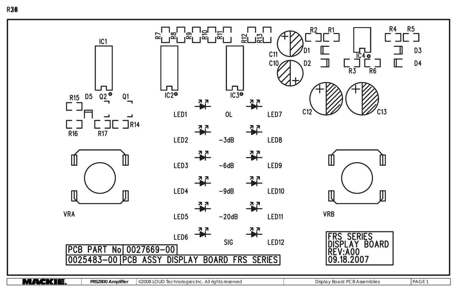 Mackie FRS2800 Display Schematic Layout