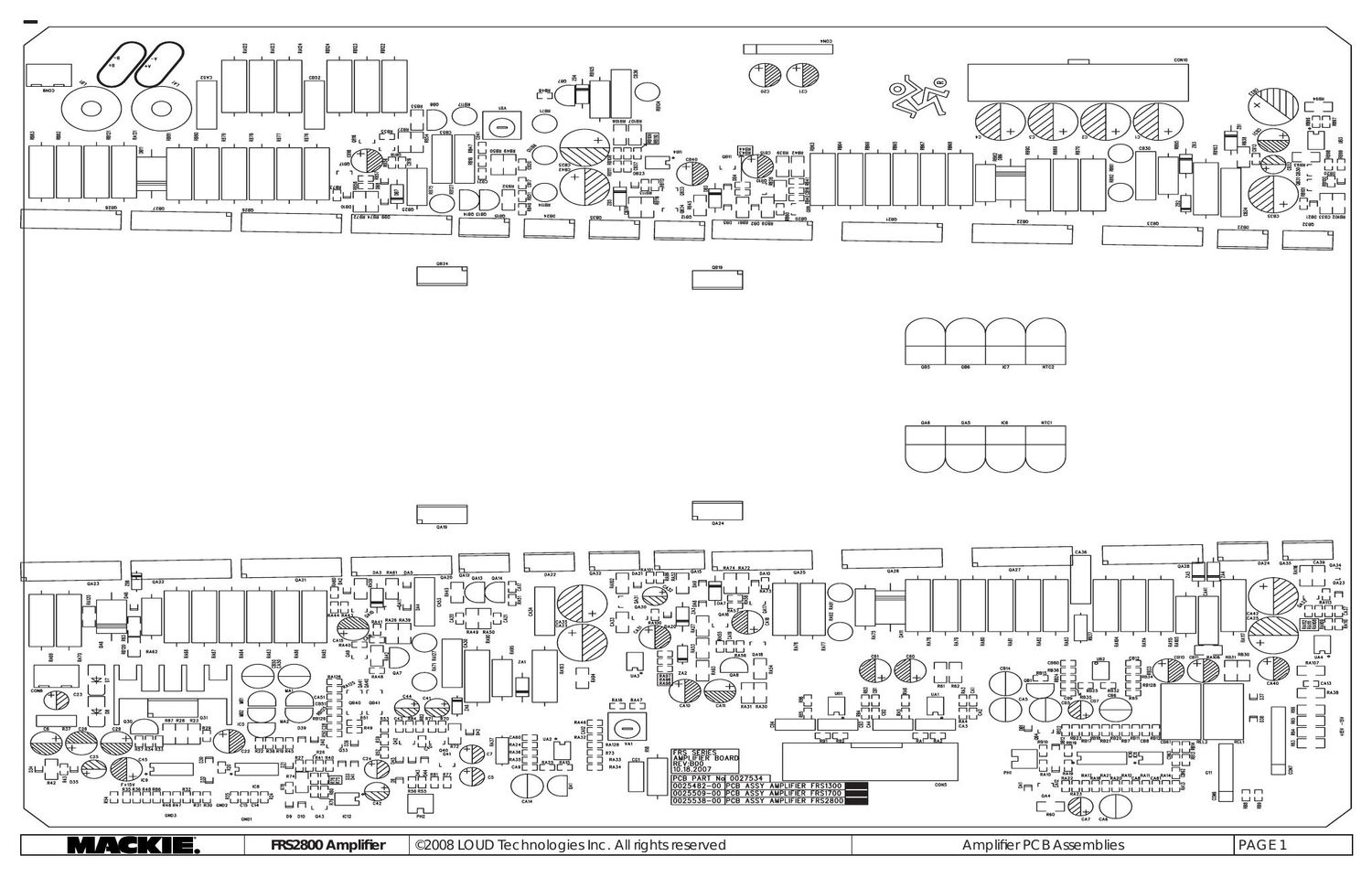 Mackie FRS2800 Main Schematic Layout