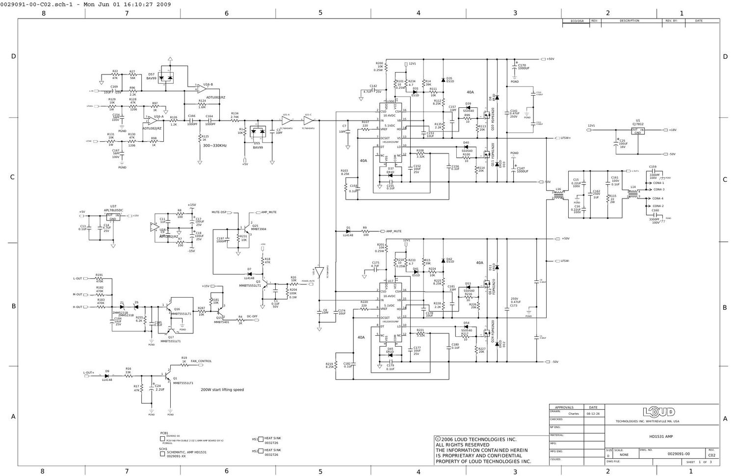 Mackie HD1531 Schematic