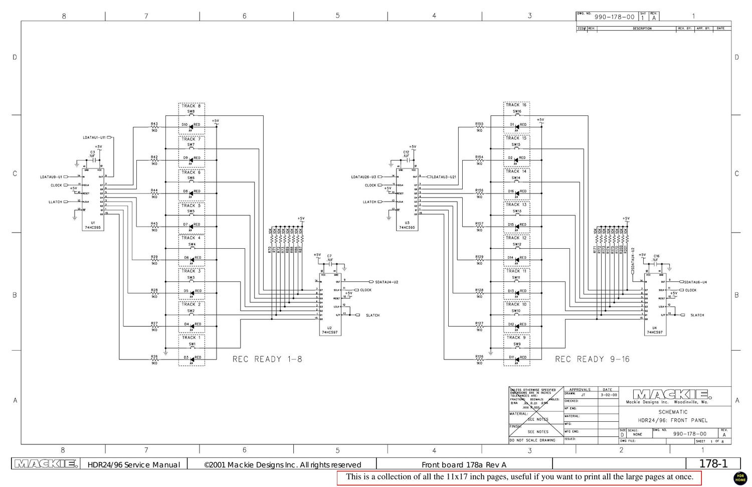 Mackie HDR24 98 Schematics