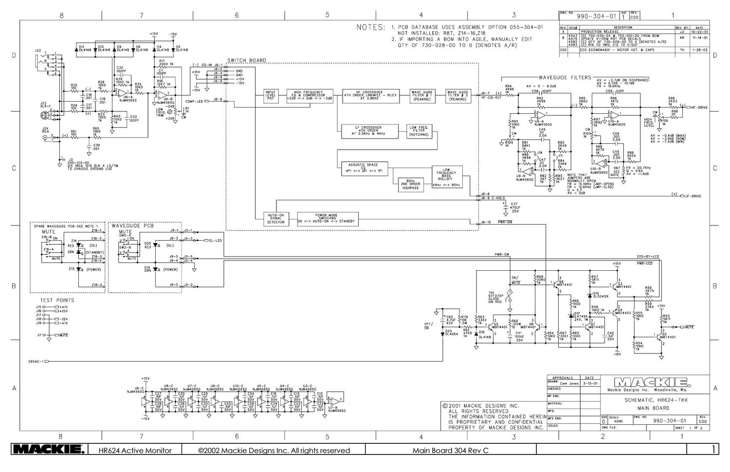 Mackie HR624 Schematics