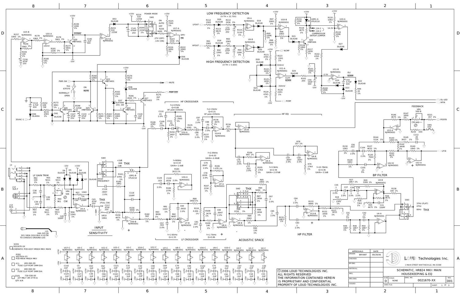 Mackie HR824 MKII Schematics