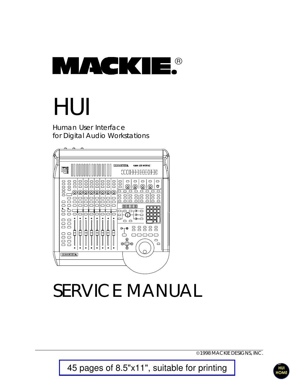 Mackie HUI Service Manual