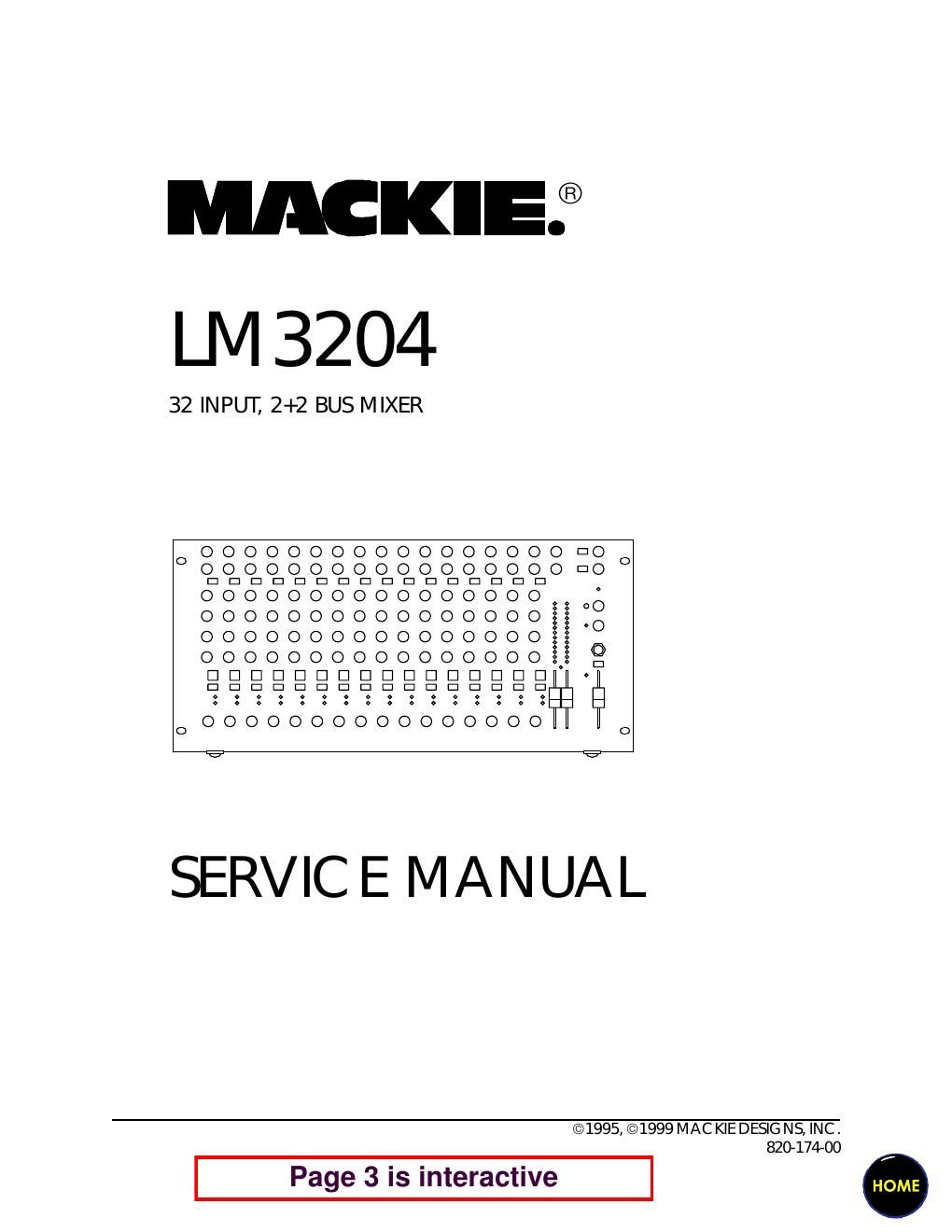 Mackie LM3204 Service Manual