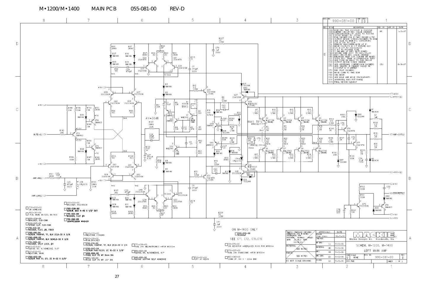 Mackie M1400 SCH 81D