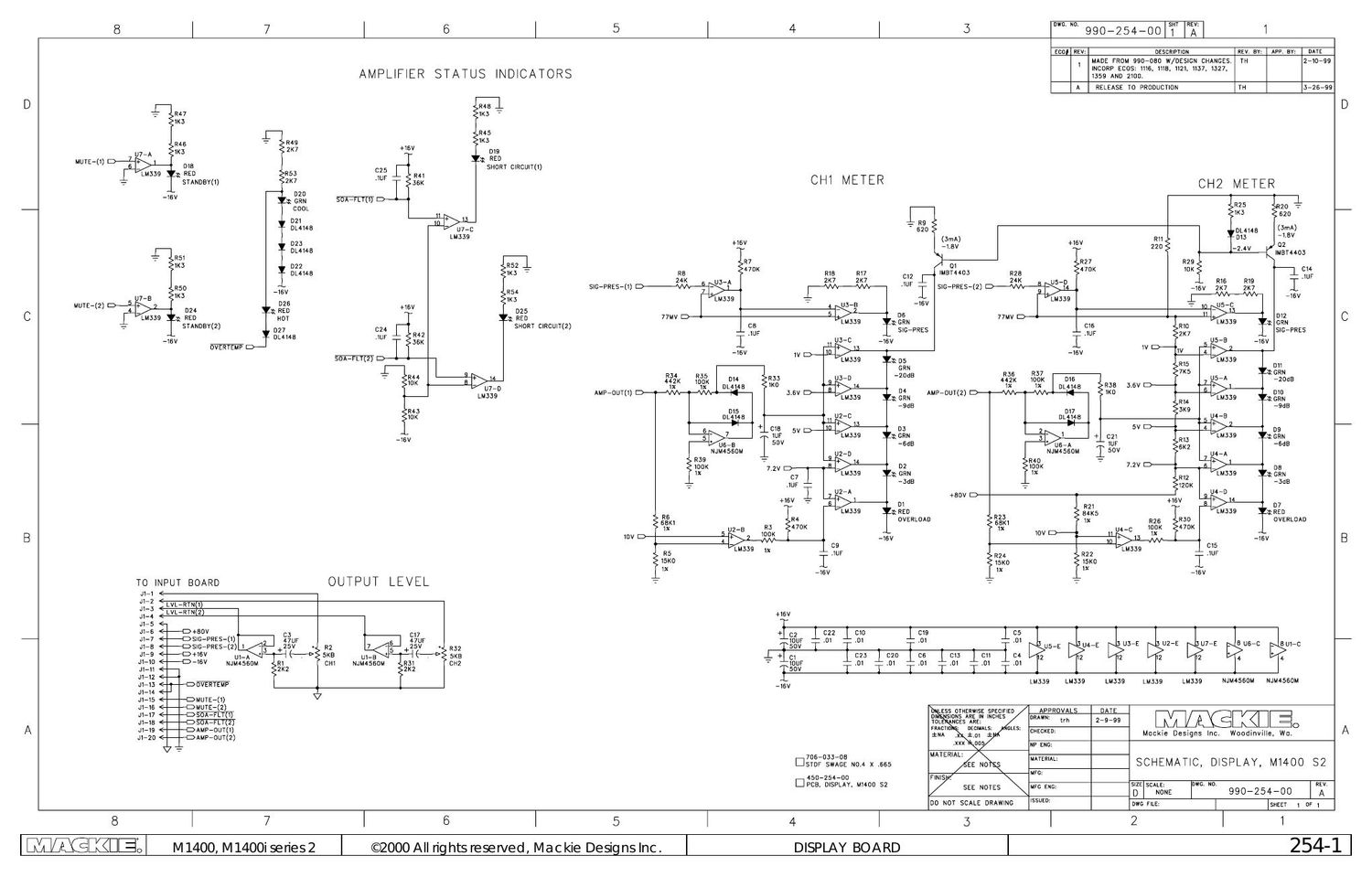 Mackie M1400V2 Display 254a