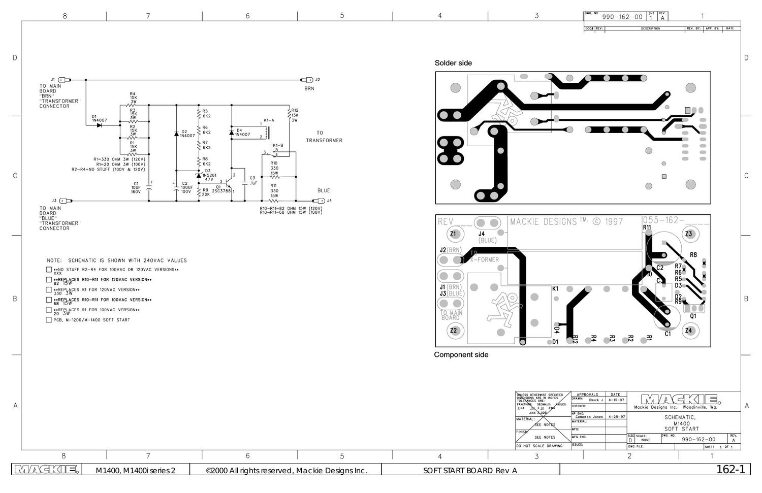 Mackie M1400V2 softstart 162a