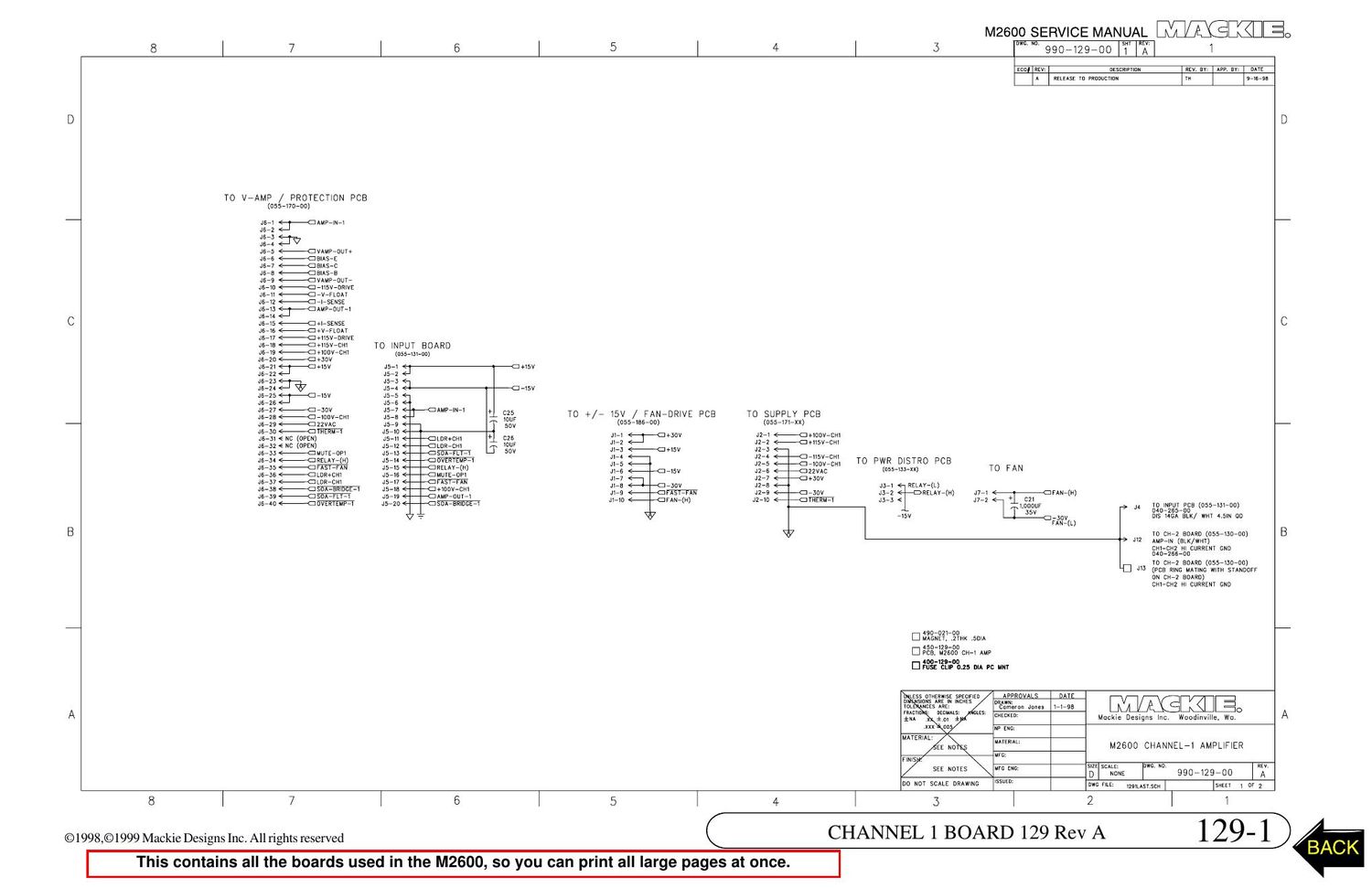 Mackie M2600 Schematics