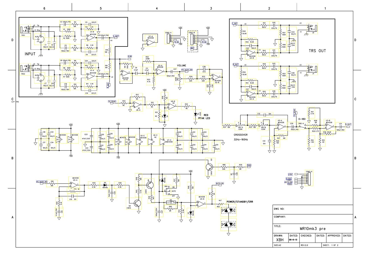 Mackie MR10S mk3 Schematics