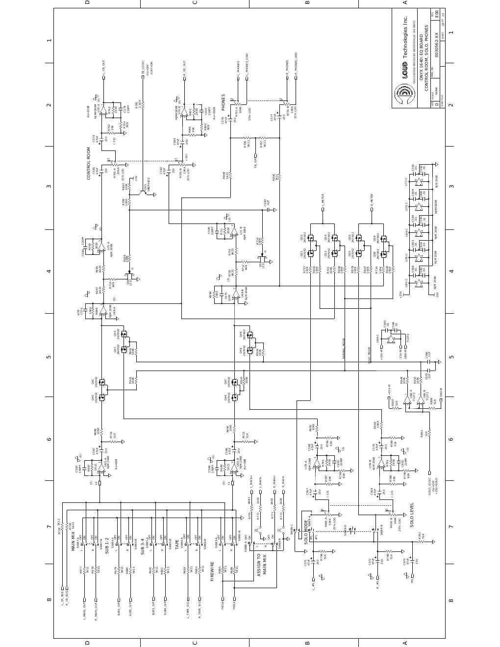 Mackie Onyx 1640i Mix Board Schematic