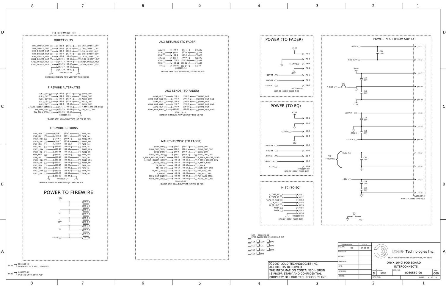 Mackie Onyx 1640i Pod Schematics