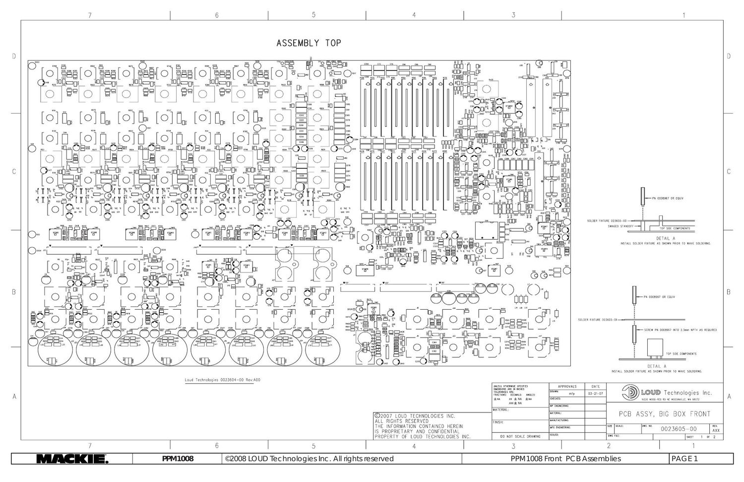 Mackie PPM1008 Preamp Schematics