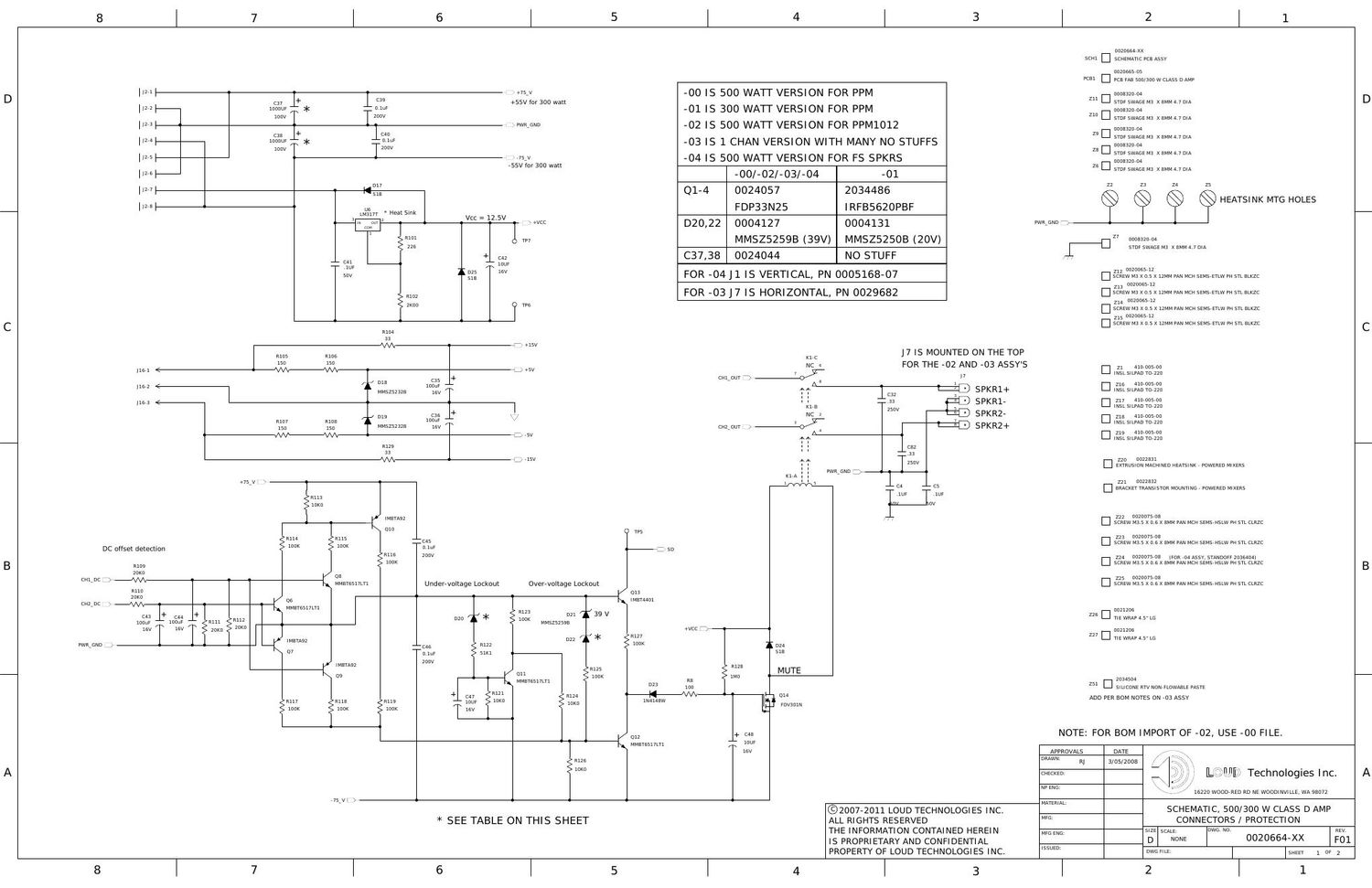 Mackie PPM1210 Power Amp Schematics