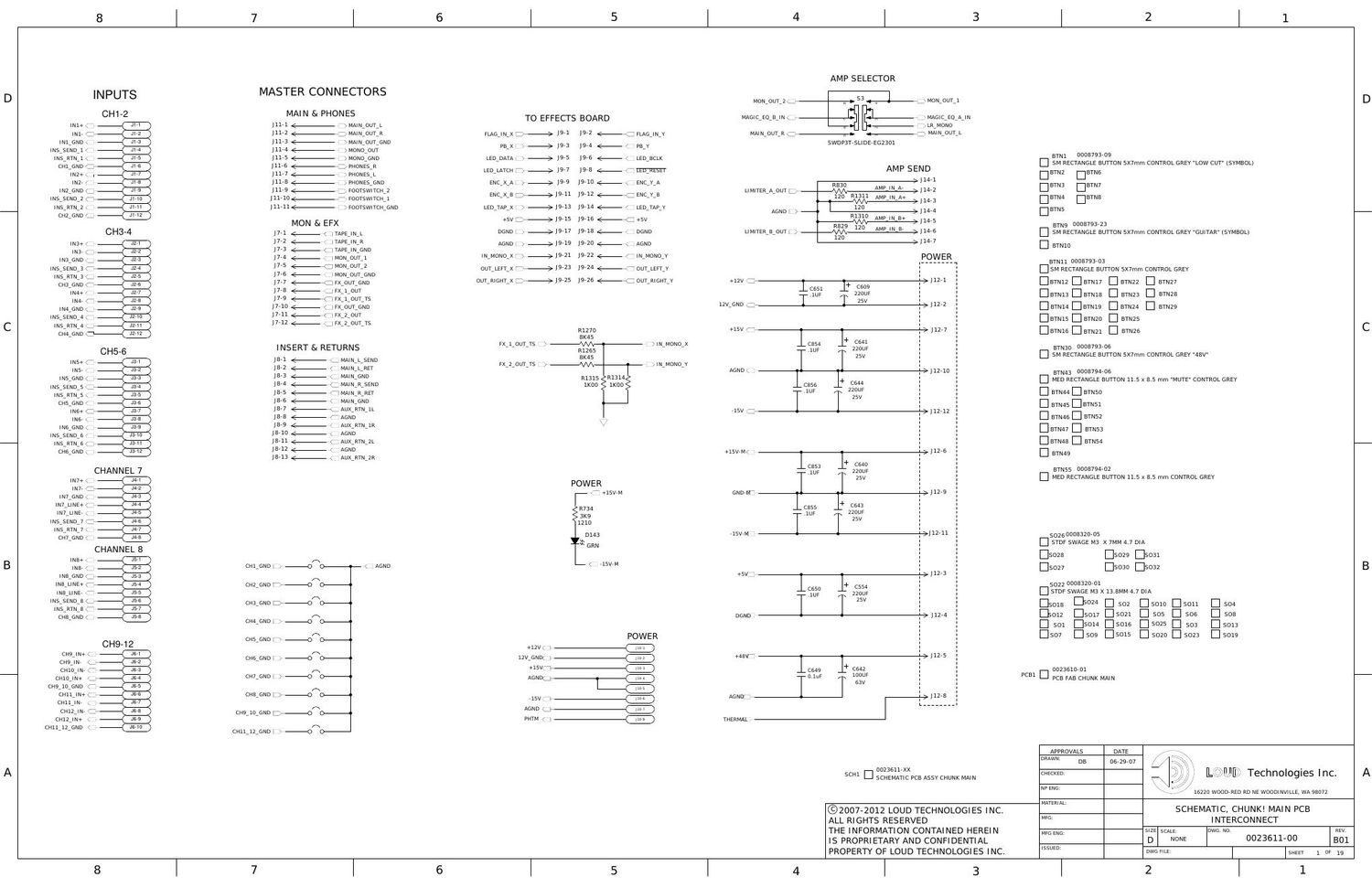 Mackie PPM1210 Preamp Schematics