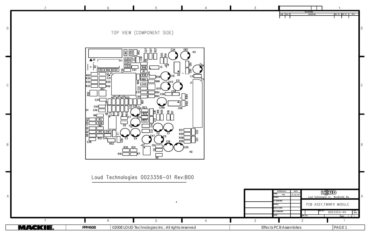 Mackie PPM608 Effects Schematic