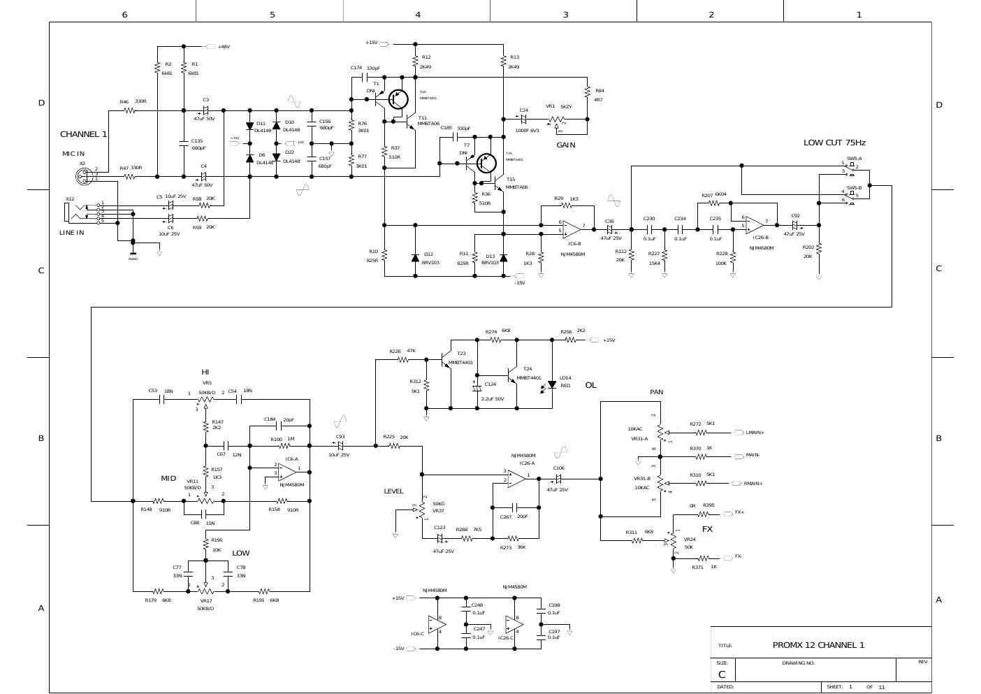 Mackie Promix 12FX Schematics