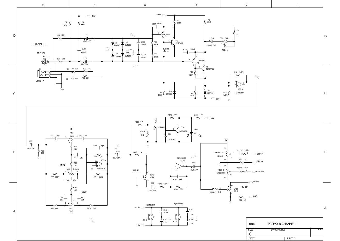 Mackie Promix 8 Schematics