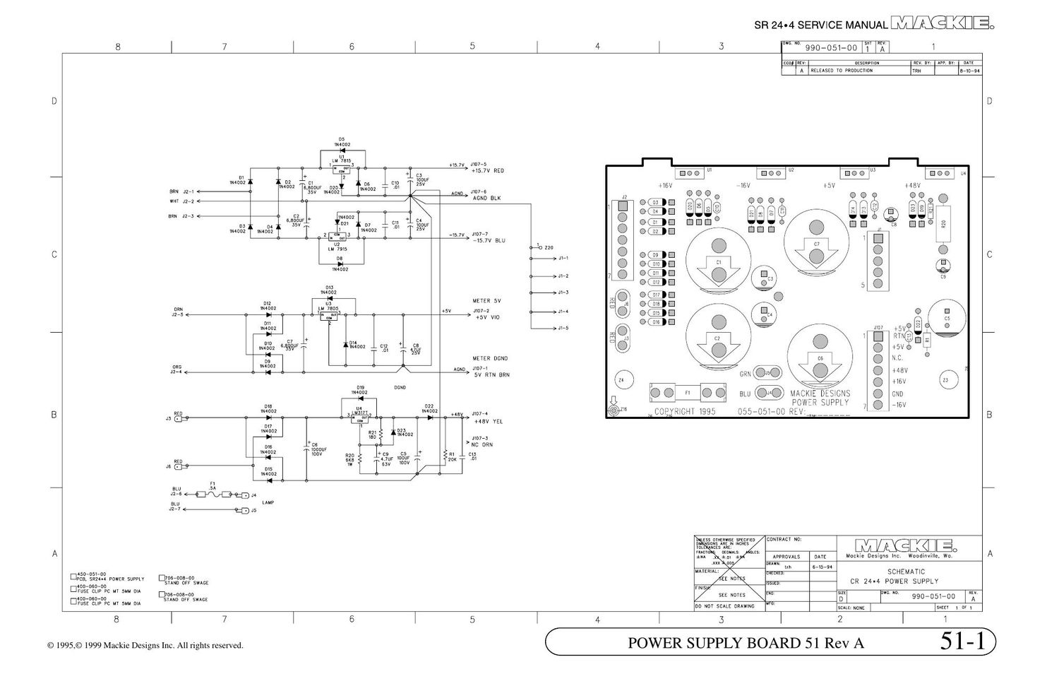 Mackie SR24 4 Power Supply Schematic