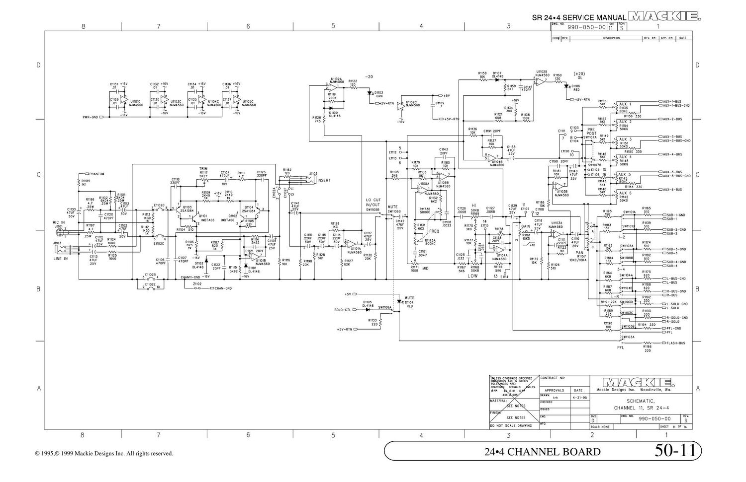 Mackie SR24 4 Preamp 2 Schematics