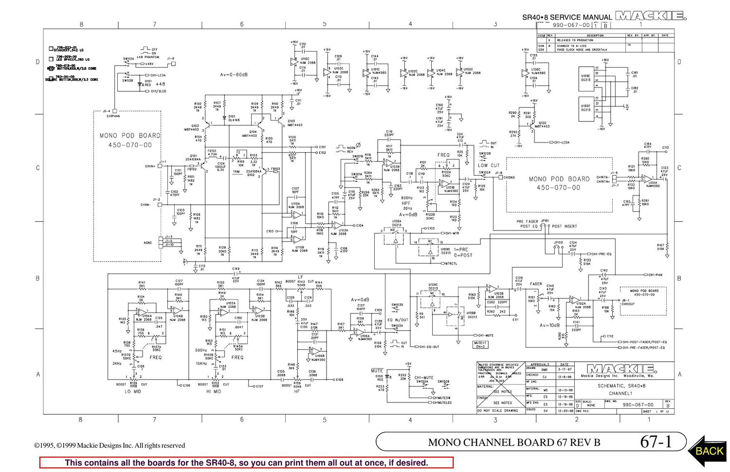 Mackie SR40 8 Schematics