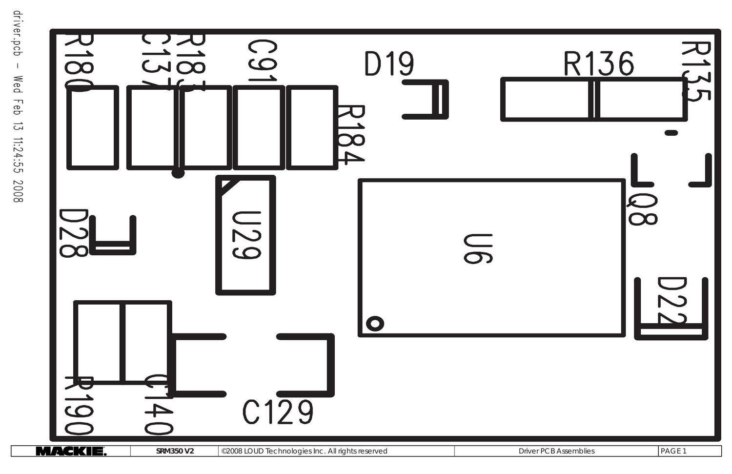 Mackie SRM350 Driver Board Schematic