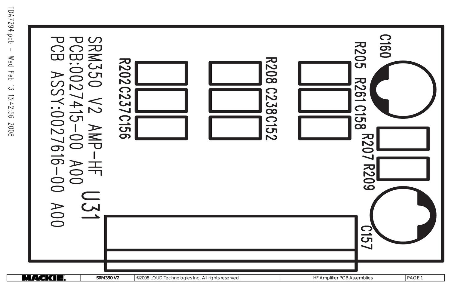 Mackie SRM350 V2 HF Power Amp Schematic