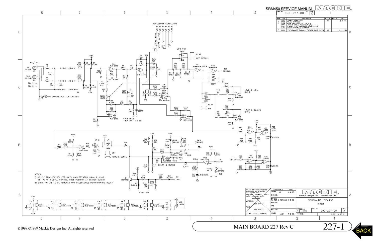 Mackie SRM450 Schematic