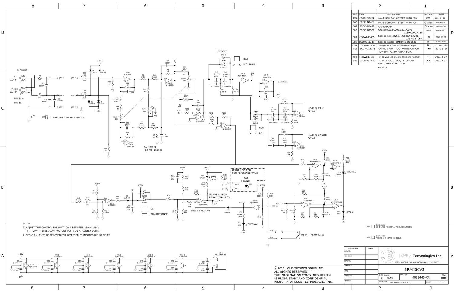 Mackie SRM450v2 9 11 Schematics