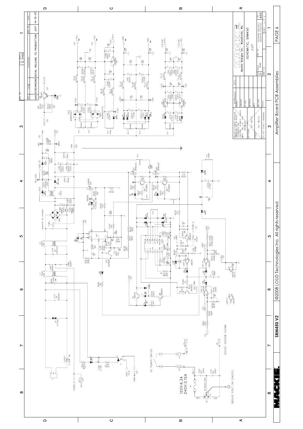 Mackie SRM450v2 SMPS Schematic