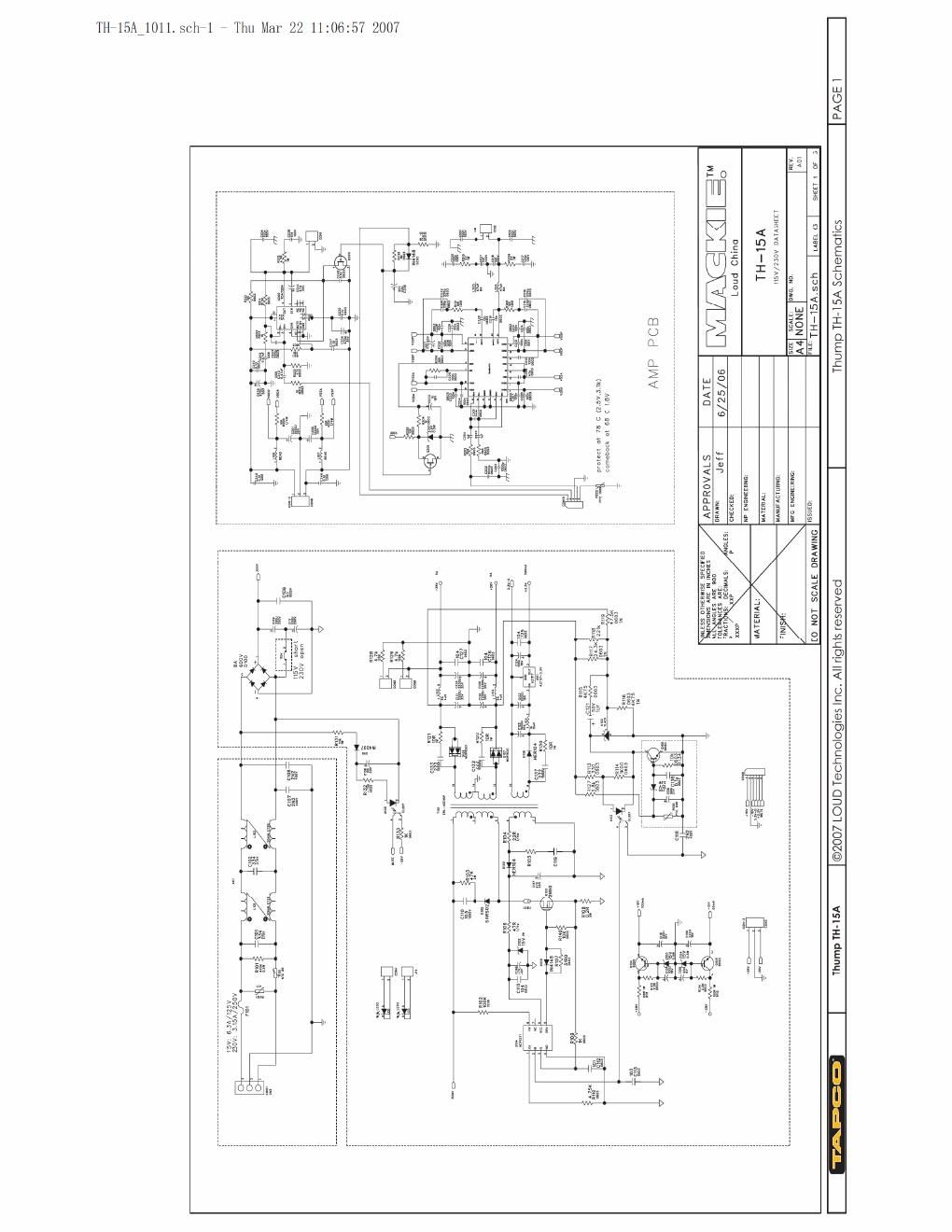 Mackie TH 15A PCB Schematics