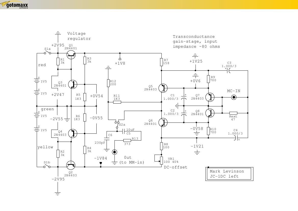 mark levinson JC1DL mc schematics